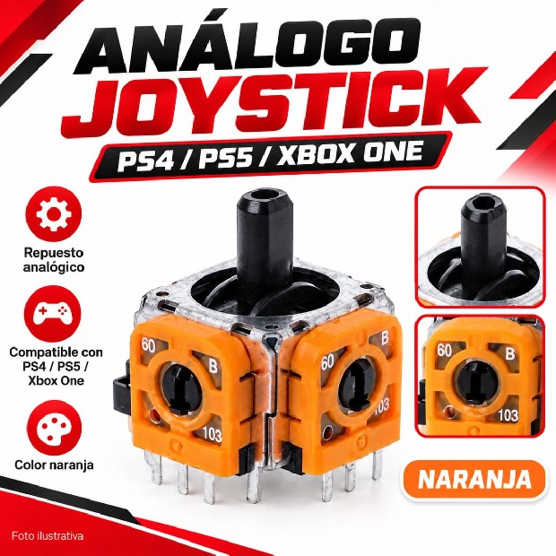 &ua ANALOGO JOYSTICK PS4 XBOX ONE NARANJA